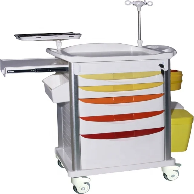 EU-TR502 Hospital ABS Medical  Emergency Trolley