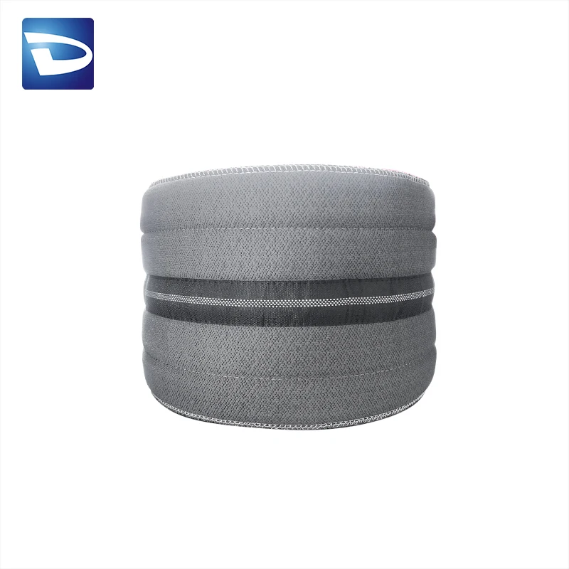 Двухцветная сшитая рамка матраса с серебряной проволочной тканевой лентой посередине