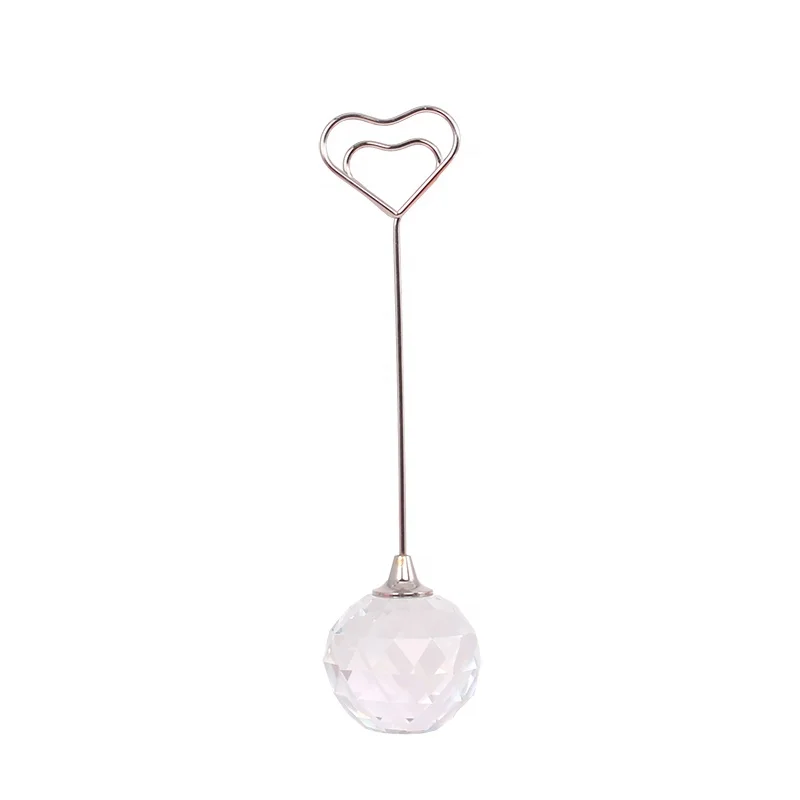 Crystal Ball base New Arrivals card Holder Heart shape for Wedding Party