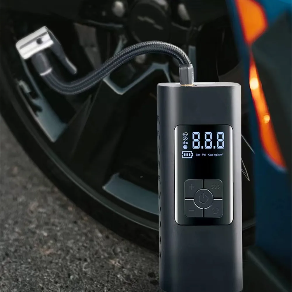 USB-зарядка беспроводной цифровой автомобильный воздушный компрессор мини портативный насос для автомобиля