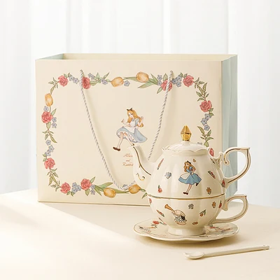 New Style Tea Set Fine Bone China Tea Pot With Cup Tea For One