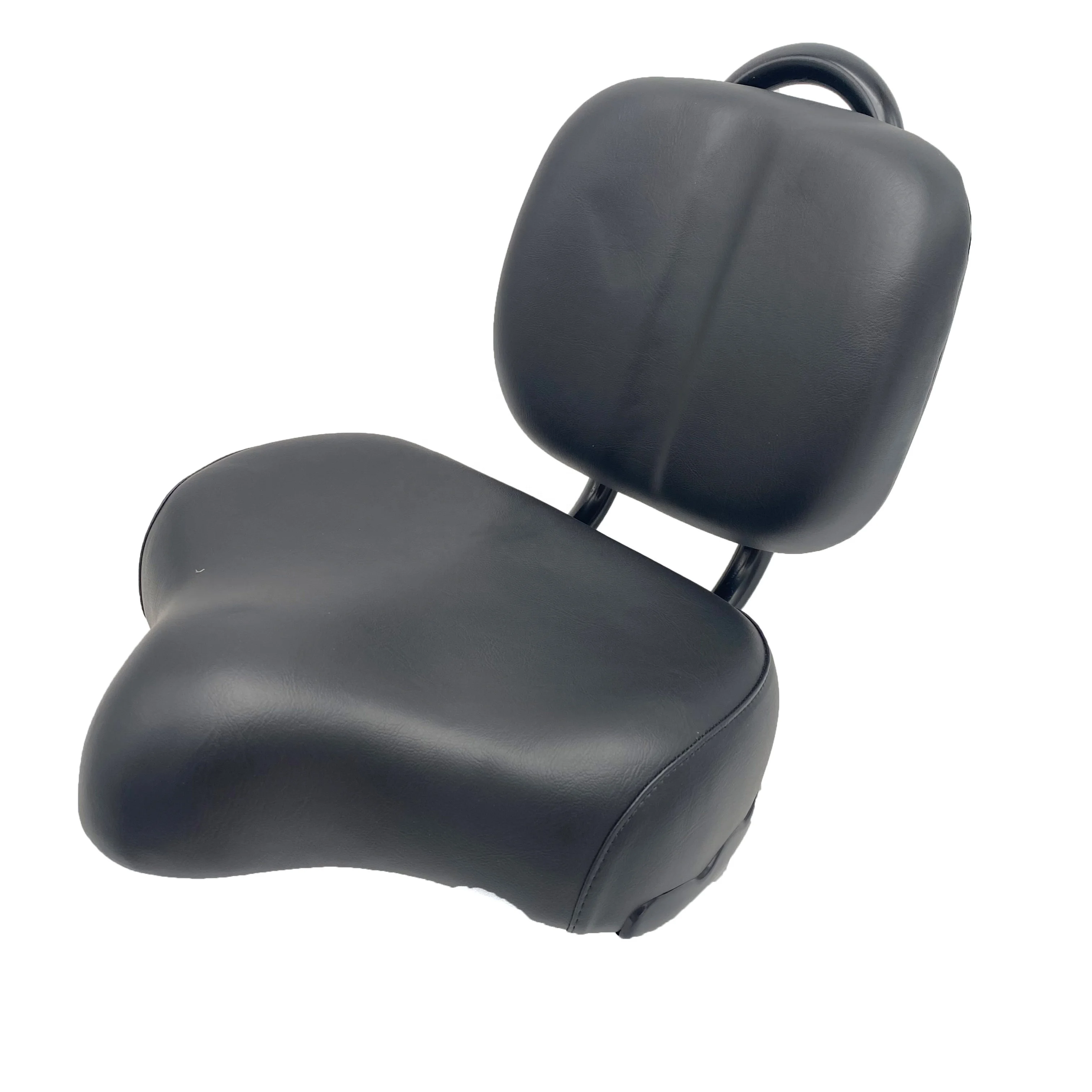 REYGEAK Bicycle Enlarged And Widened Soft Seat Cushion Bike With Backrest Large Saddle Adjustable Height