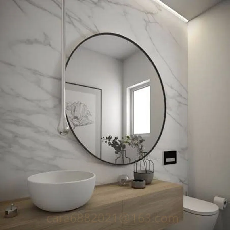 Home decorative frameless bevelled edge mirror round Antique mirror 50x50 60x60