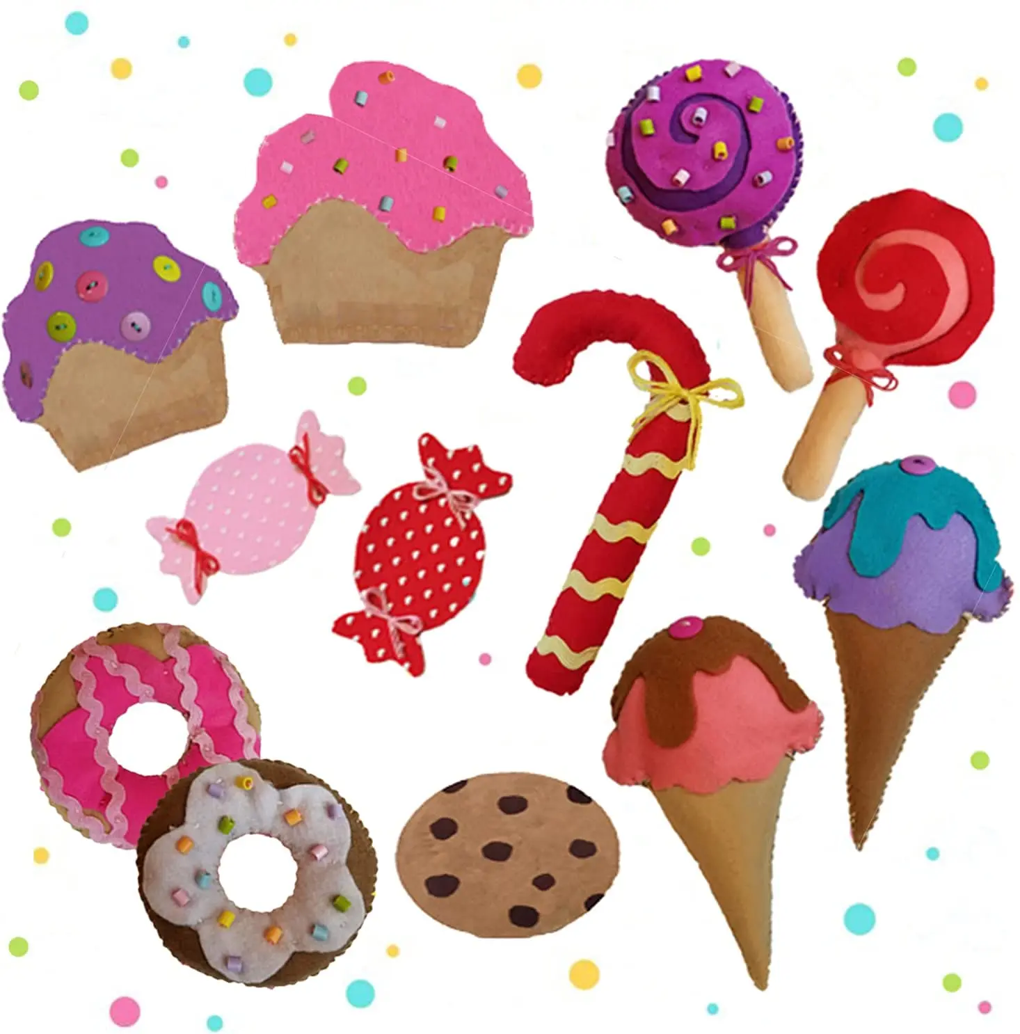 diy dessert arts craft tool set felt sewing craft kits for kids children activity customized mine hobby sew first beginner