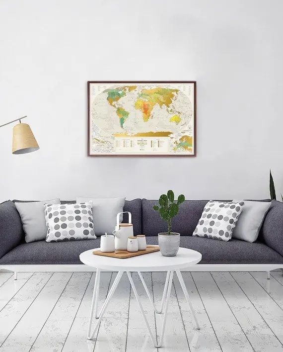 Scratch off Poster Custom Printing with Paper Tube Set Bestselling Gifts Colorful Posters for Travel Footprints