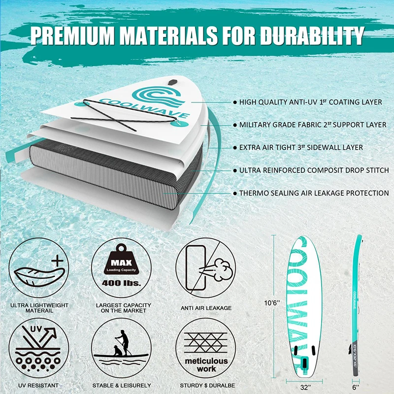 family giant SUP paddle board inflatable advenor inflatable stand up drop stitch paddle board