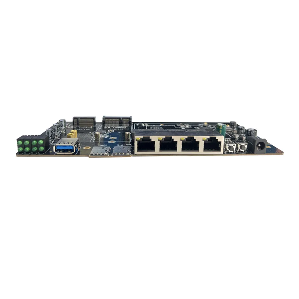 Wifi6 5G Router Board Support DC 9V-36V 11AX 1800Mbps 5G Router With M.2 PCIE And Mini PCIE Slot PCBA Preload OpenWRT