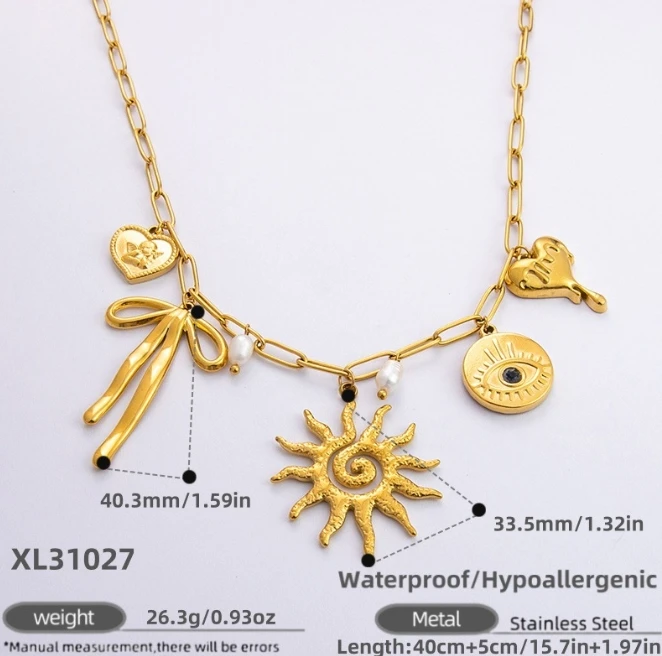 Wholesale Fashion Stainless Steel Diy Accessories Jewelry Making Necklace Bracelet Earrings Charms Pendant For Women Jewelry