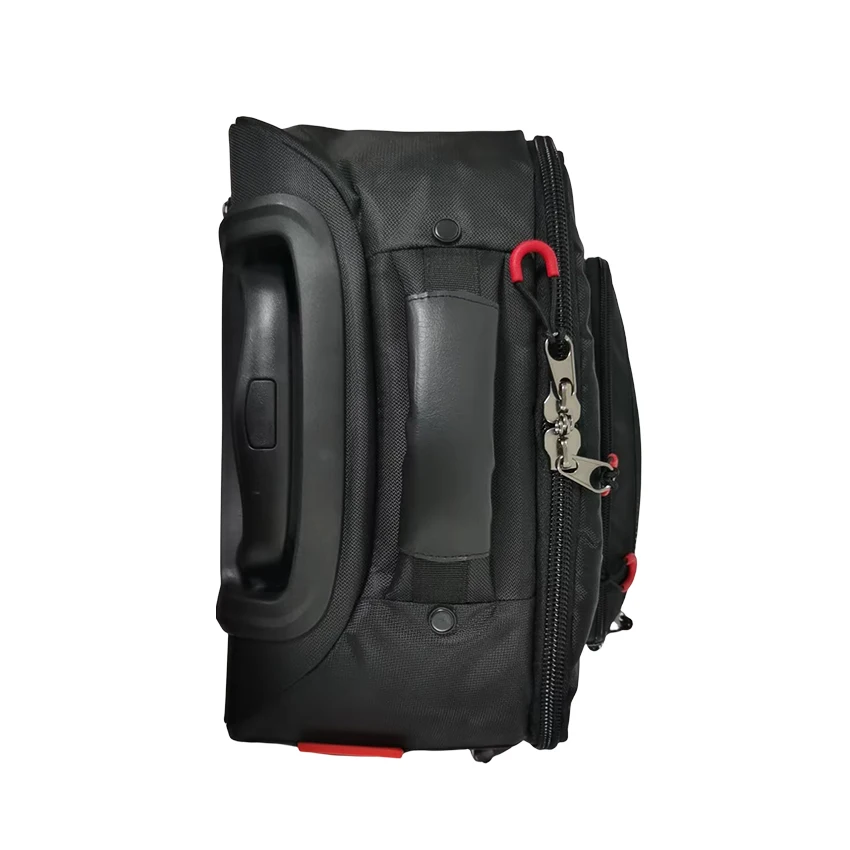 Black hidden shoulder strap Travel Bags Softside Roller Lightweight Luggage bag for Women Men