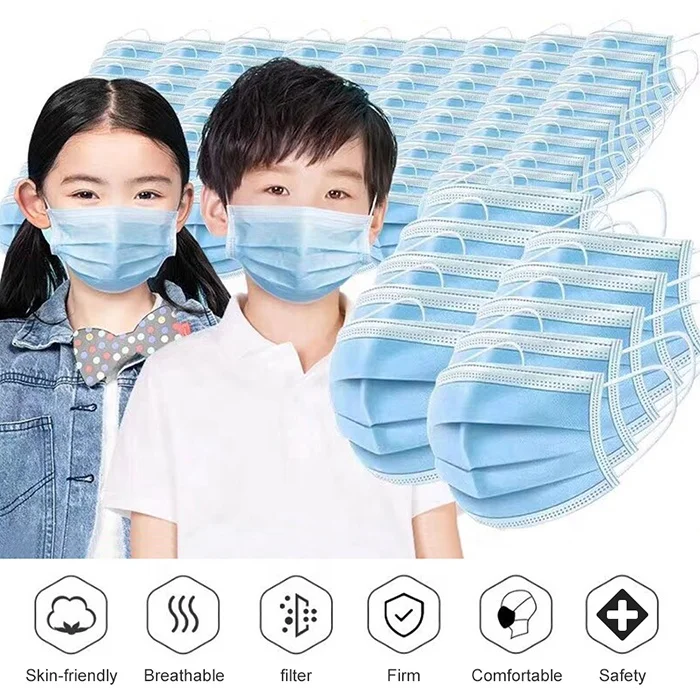 Kids Toddler Disposable Face Mask High Quality 3Ply Non-Woven Face Mask