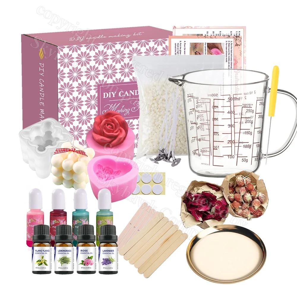 Bulk Organic Diy Scented Soy Wax Candle Making Kit Mould Supplies Mould Wax Melting