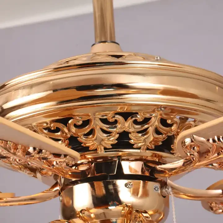 European Style E27 52 Inch Remote Control Modern candelabros Shape Ceiling Fan With Light