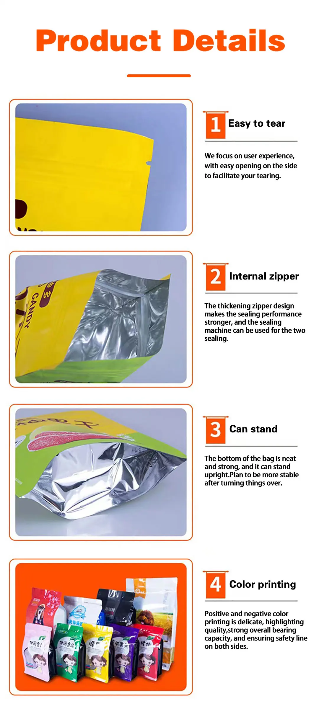 Most Customized Snack Sandwich biscuit roll film Food Packaging Cellulose Sealing Plastic Roll Film