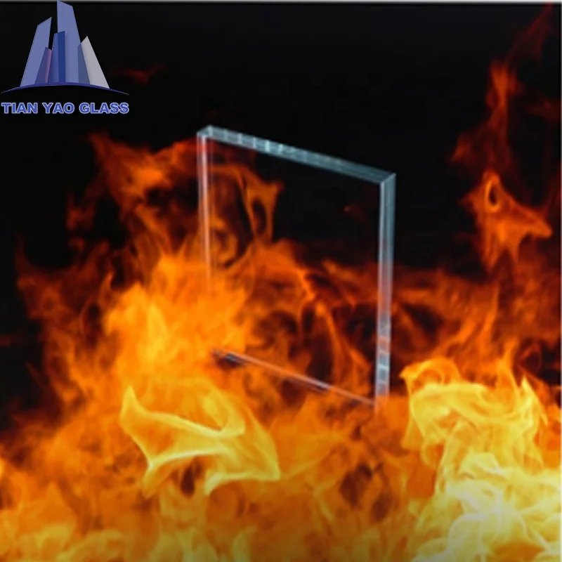 Safety clear tempered fire proof glass fire rated glass for window door