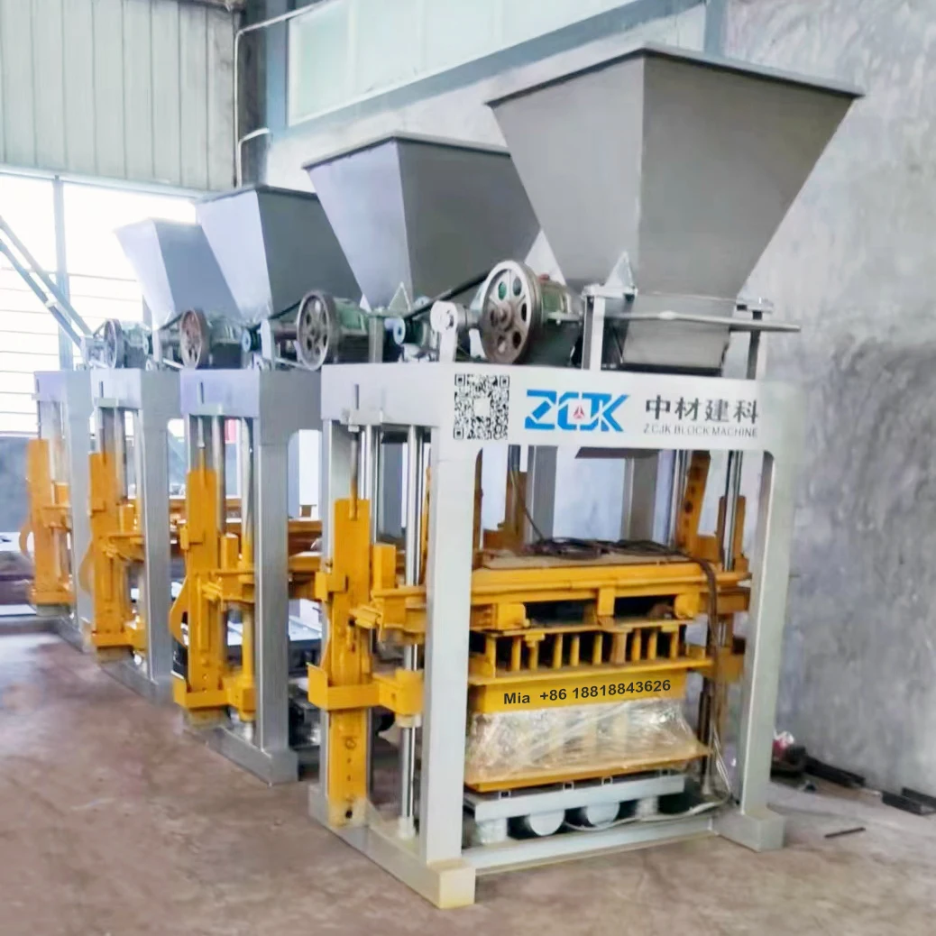 ZCJK qtj4-40a небольшая машина оборудование для мощения кирпича полуавтоматическая изготовления бетонных блоков с ручным управлением
