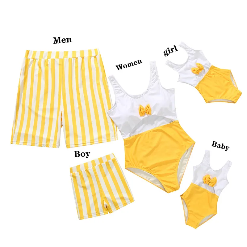 Family Matching Swimsuits 3 piece swimsuit Flower Clothing Swimwear strappy bikini swimwear toddler swimwear