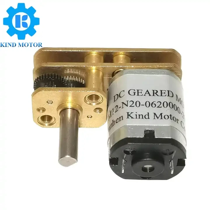 High Torque Low rpm GM24-N20VA N20 U-type Parallel Shaft Metal  6v 12v DC Gear Motor with 24mm Metal Gearbox