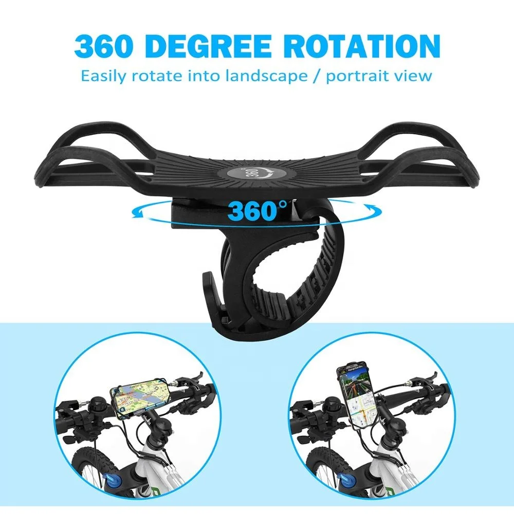 Hot Zone Cycling Outdoor 360 Degree Rotation Bicycle Handlebar Bag Silicone Bike Phone Holder