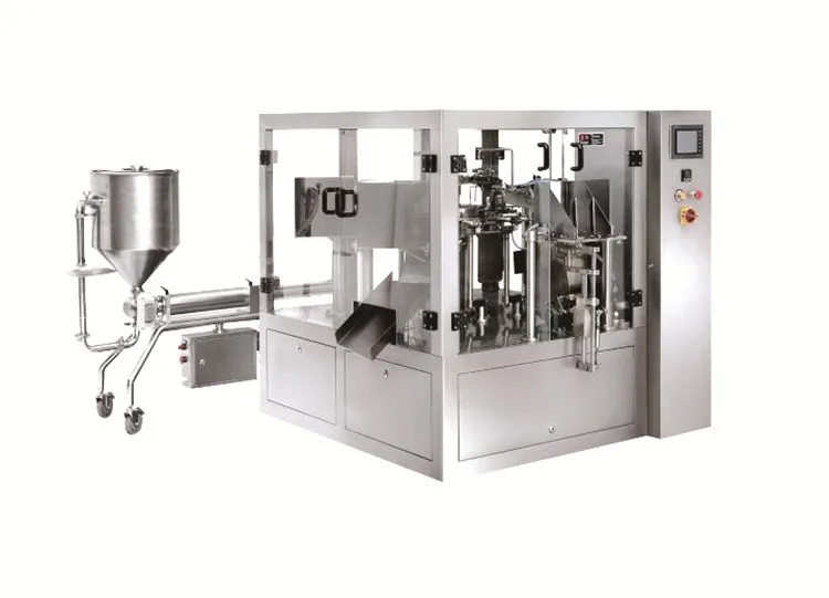 Fully Automatic Doypack Roasted Corn Filling Candy Bagging Sugar Packing Machine