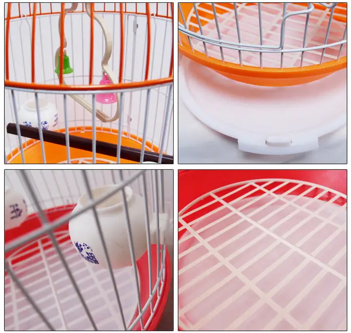 Factory Direct Sales Outdoor Wire Bird Garden In stock Iron Ornamental Metal Small canary Steel Bird Cage