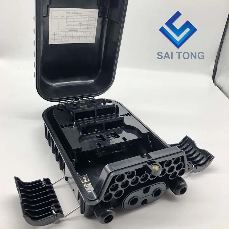 Saitong Made16 Core fiber optic enclosure box sc FTTH FTTX FTTP Fiber Termination Box IP65 outdoor Optical Fiber Joint Box NAP