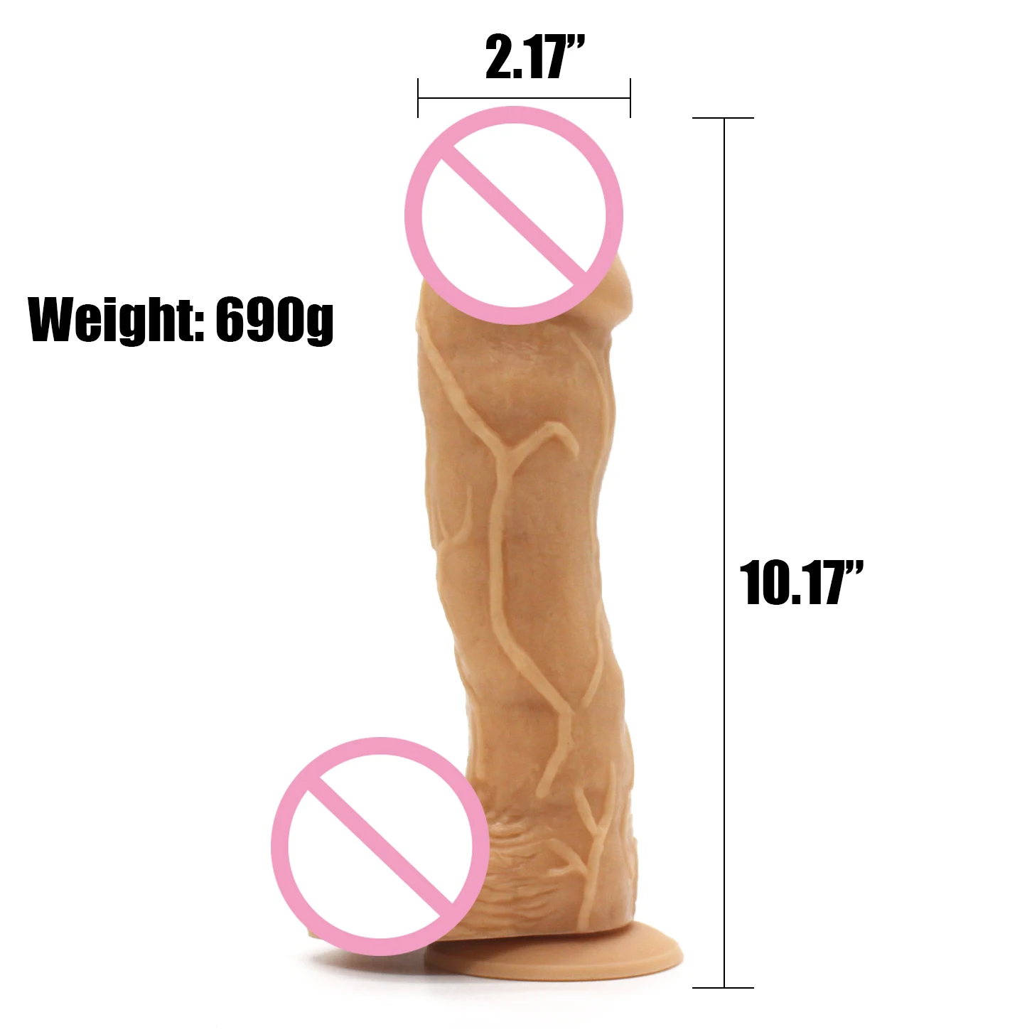 10 inch artificial huge big glans dildo realistic penis