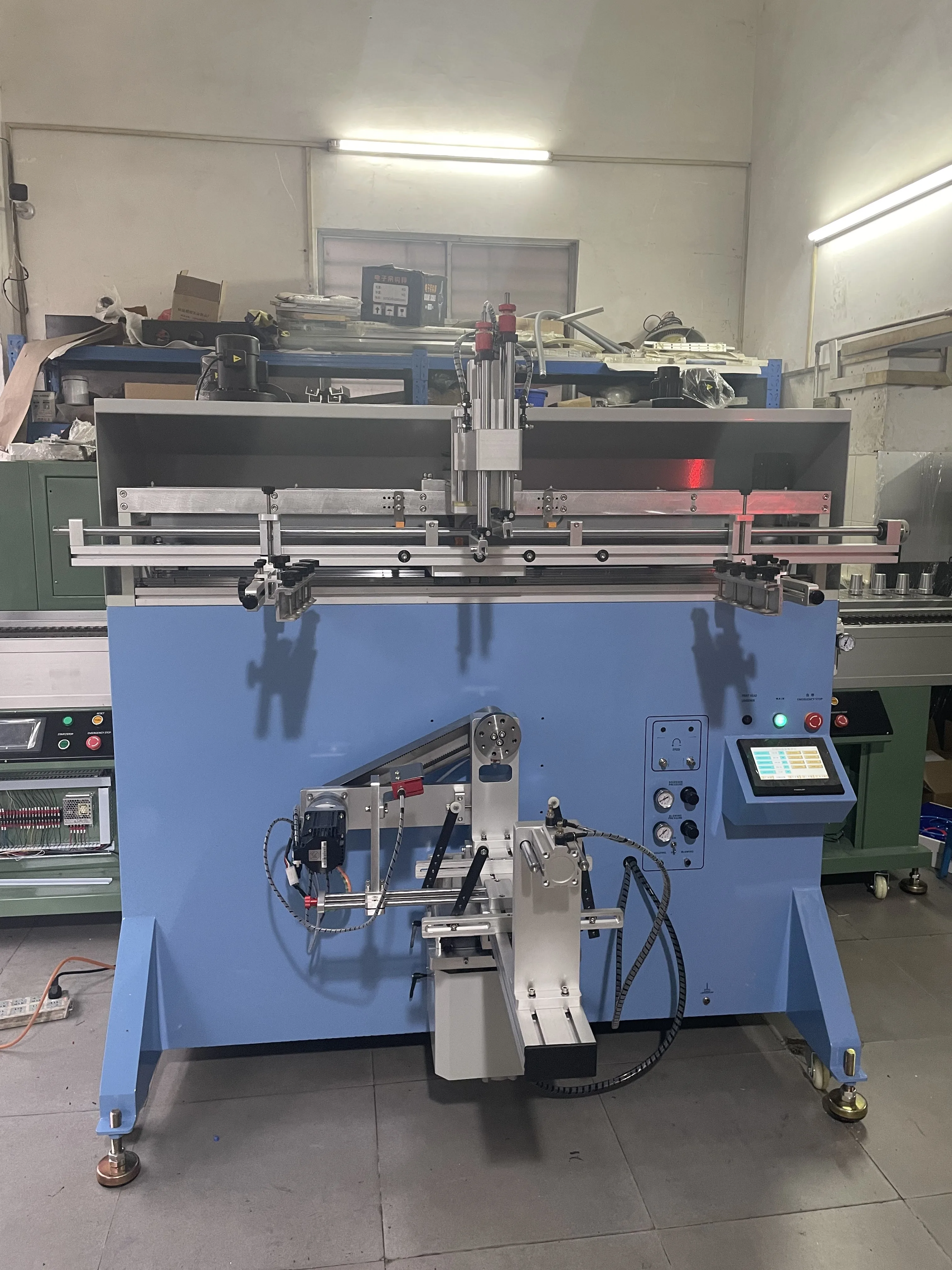 LC Brand Multicolor Rotary Cylindrical Bucket Barrel Silk Screen Printing Machine in large color pattern