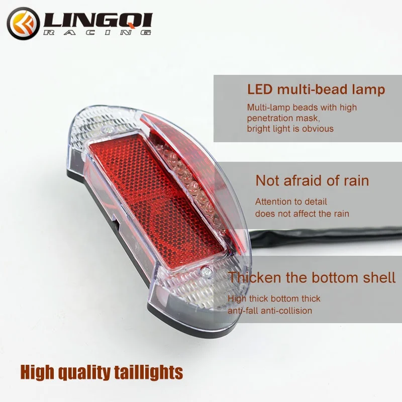 Motorcycle Individual Rear Stop Reflector License Light Taillight Turn Signal Lamps For Pit Dirt Bike