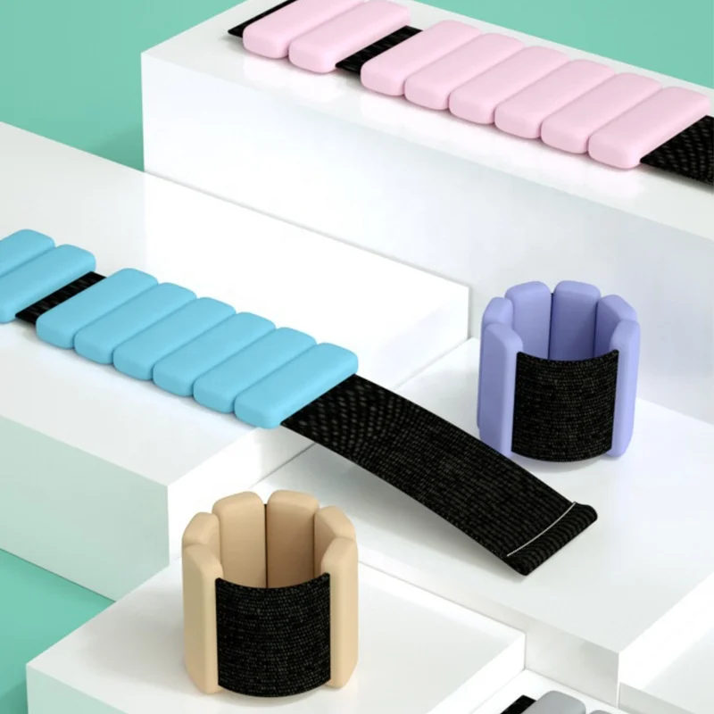 1lb 2lb 3lb Adjustable Wearable Silicone Fitness Wrist and Ankle Weight Bangles Bracelet Band Sport Ankle Wrist Weights