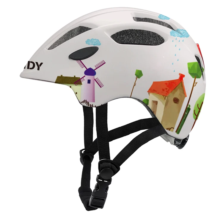 CPSC CE OEM Custom Kids Bike Scooter Bicycle Helmet With Rear Tail Warning LED Light for Child Boy Girl Toddler Street Cycling