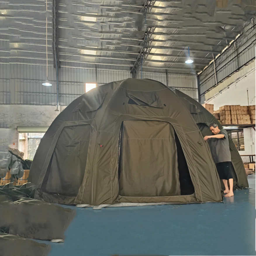 Automatic Opening Outdoor Cotton Inflatable Tent With Connecting Car Tent