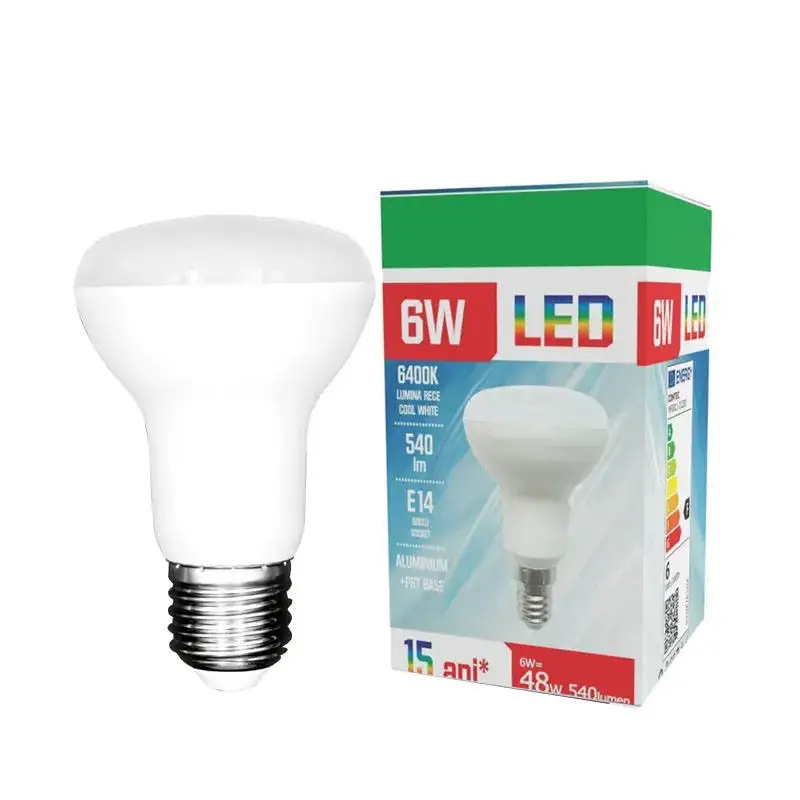 WOOJONG High Quality LED R Lamp R39/R50/R63/R80 E14/E27 AC Power LED R Bulb with Plastic Lamp Body for Home and Office
