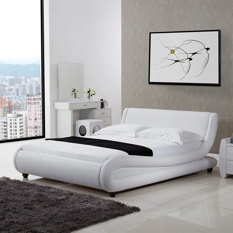 Hot Sale White New Italian Design Beds For Mdeorn Bedroom Furniture