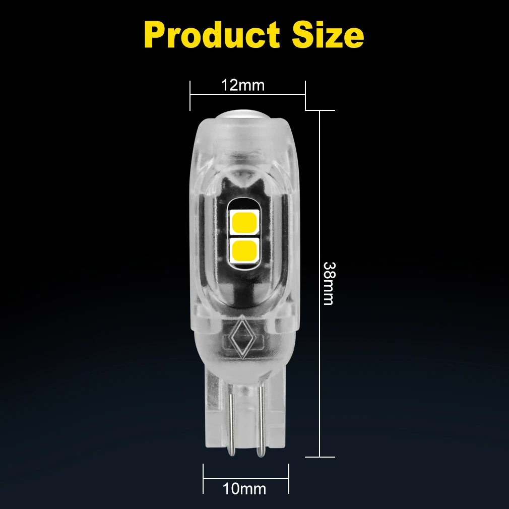T10 Led Bulb  12V W5W 168 194  LED Canbus 5SMD 3030 Car Interior Lights License Plate Lamp Automobiles Corner Light Parking Bulb