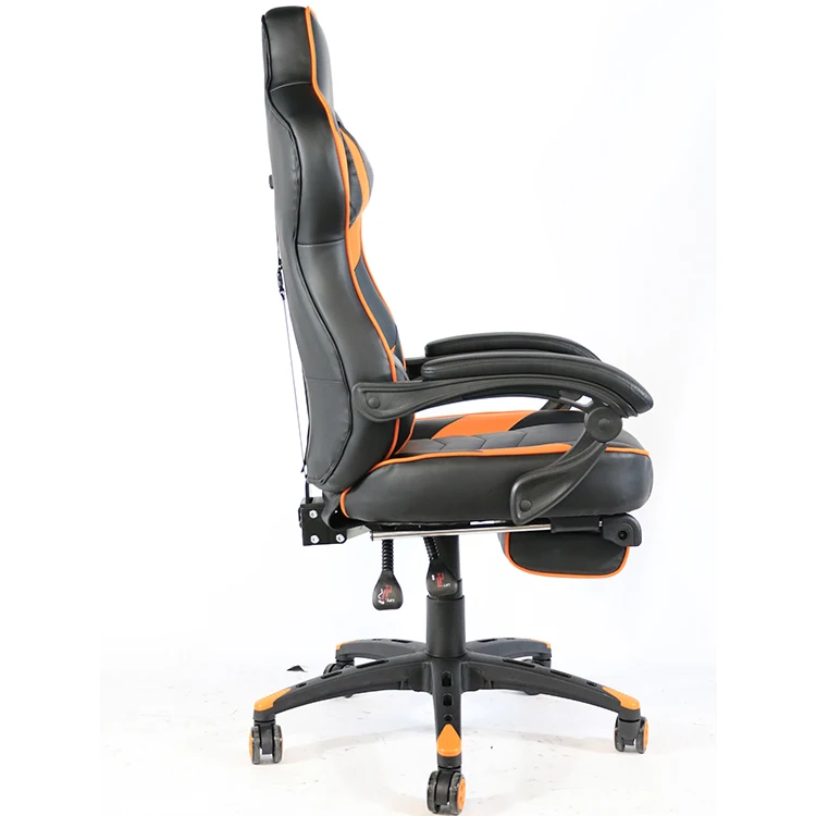 Wholesale Fashional Orange Leather Esport Pillow E-sport Executive Racing Pc Custom Vr Ps4 Gaming Computer Chair