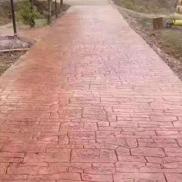 Most Popular Plaza Park Theme Park Colored Concrete Rubber Stamping Floor Embossed