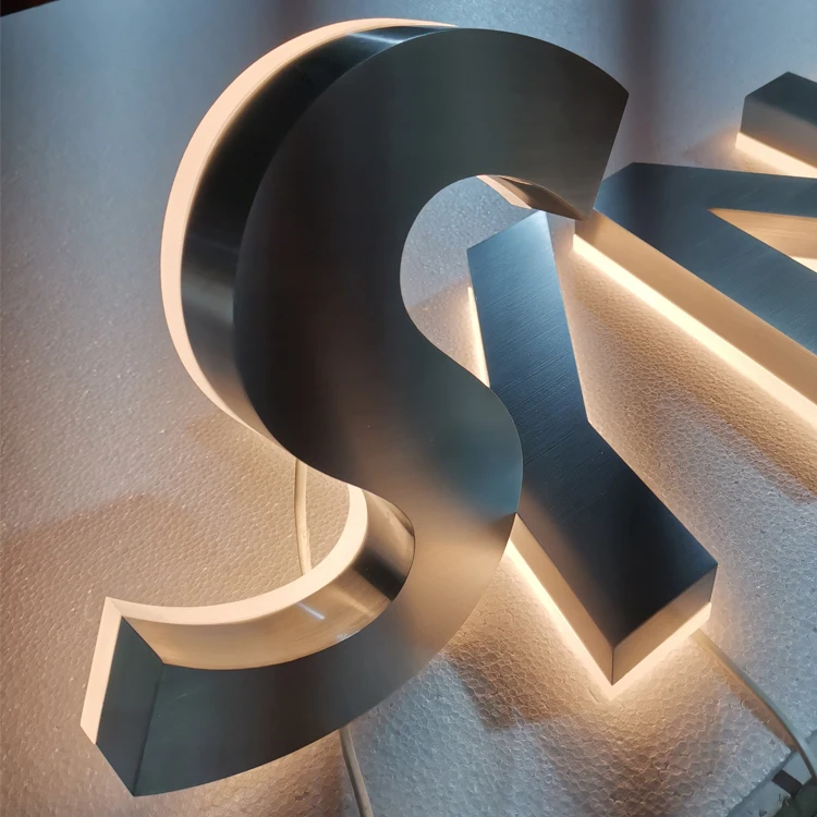 Custom Acrylic Sign backlights backlit house number lettering led illuminated letters Store Led Logo