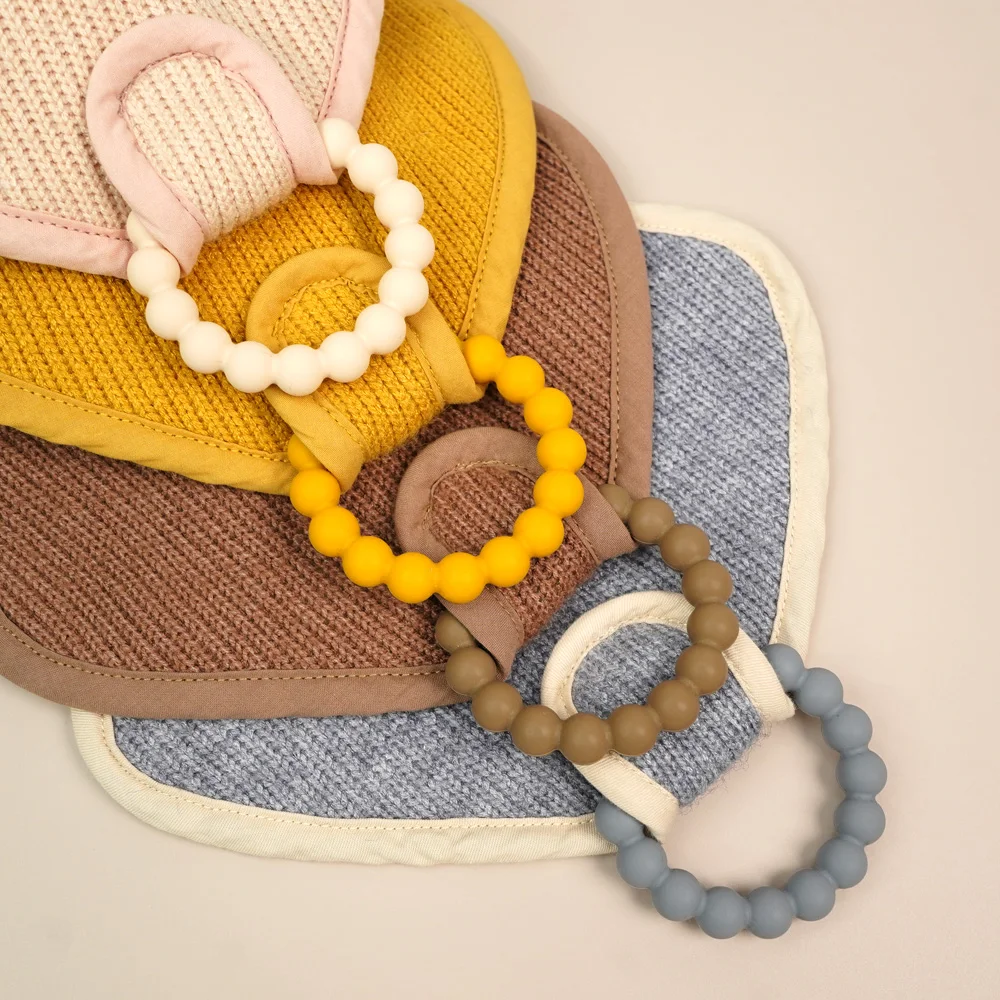 Kids Bear Security Blanket Baby Soft Animal Blanket Toy With Teether Lovely Stuffed Baby Security Blanket