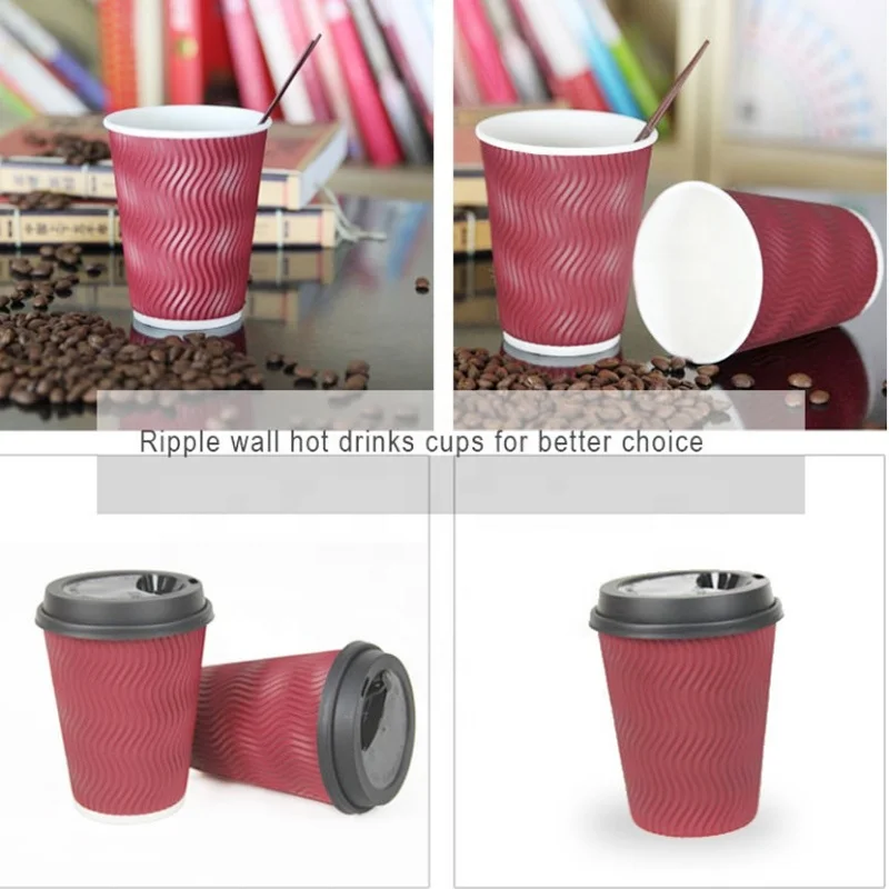 packaging KFC disposable multiple ripple wall insulated paper cup