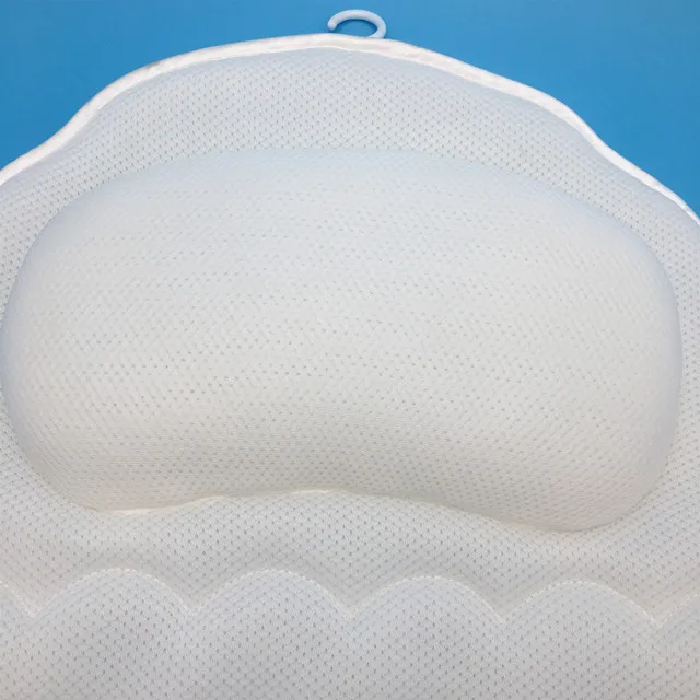 Wholesale ergonomic spa wedge bath pillows for tub neck and back support spa cushion for tub spa bath pillow