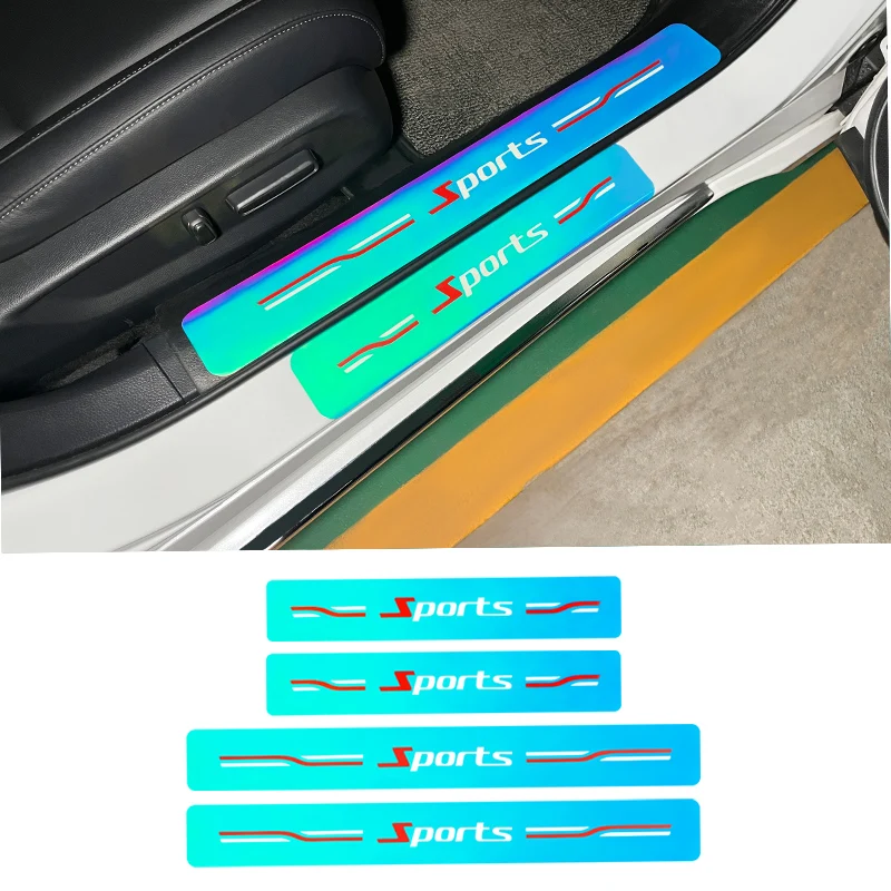 Custom Logo Car Luminous Stickers Auto Anti Scratches Glow In The Dark Car Door Sill Guard Protector Car Thresholds Protectors