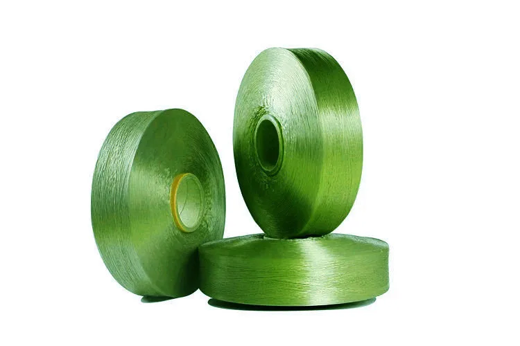 In Stock Green Fluorescence Polypropylene PP Yarn 300D/1800D/900D/600D High strength Polypropylene PP Yarn Customized