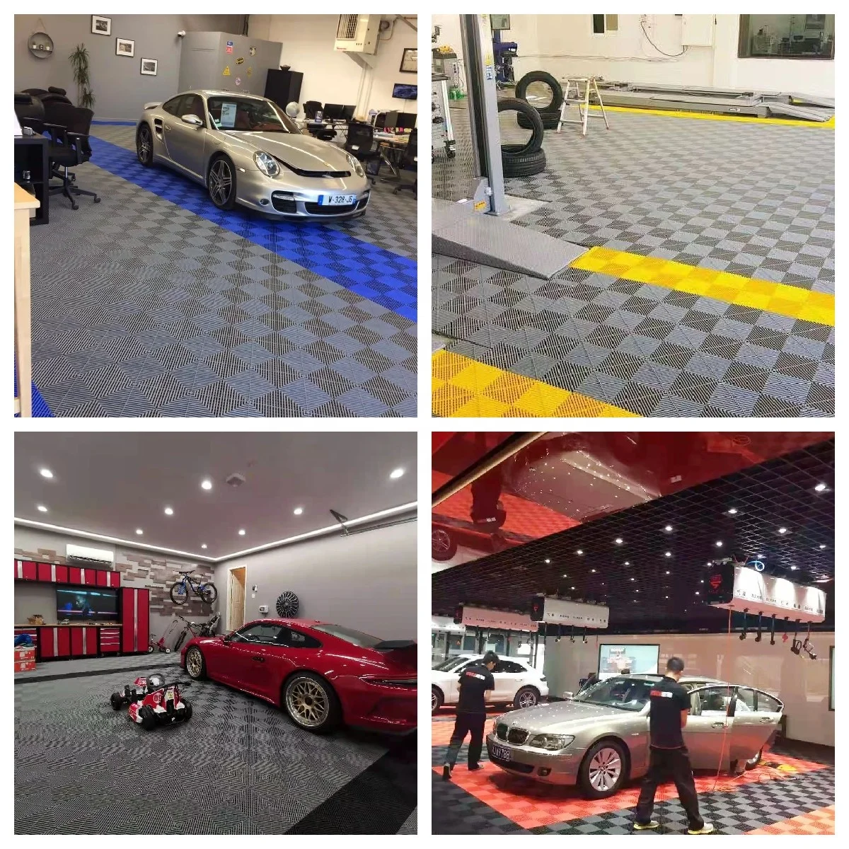 400*400*18mm anti slip pp interlocking garage floor tiles/removable plastic interlocking floor mats for car wash