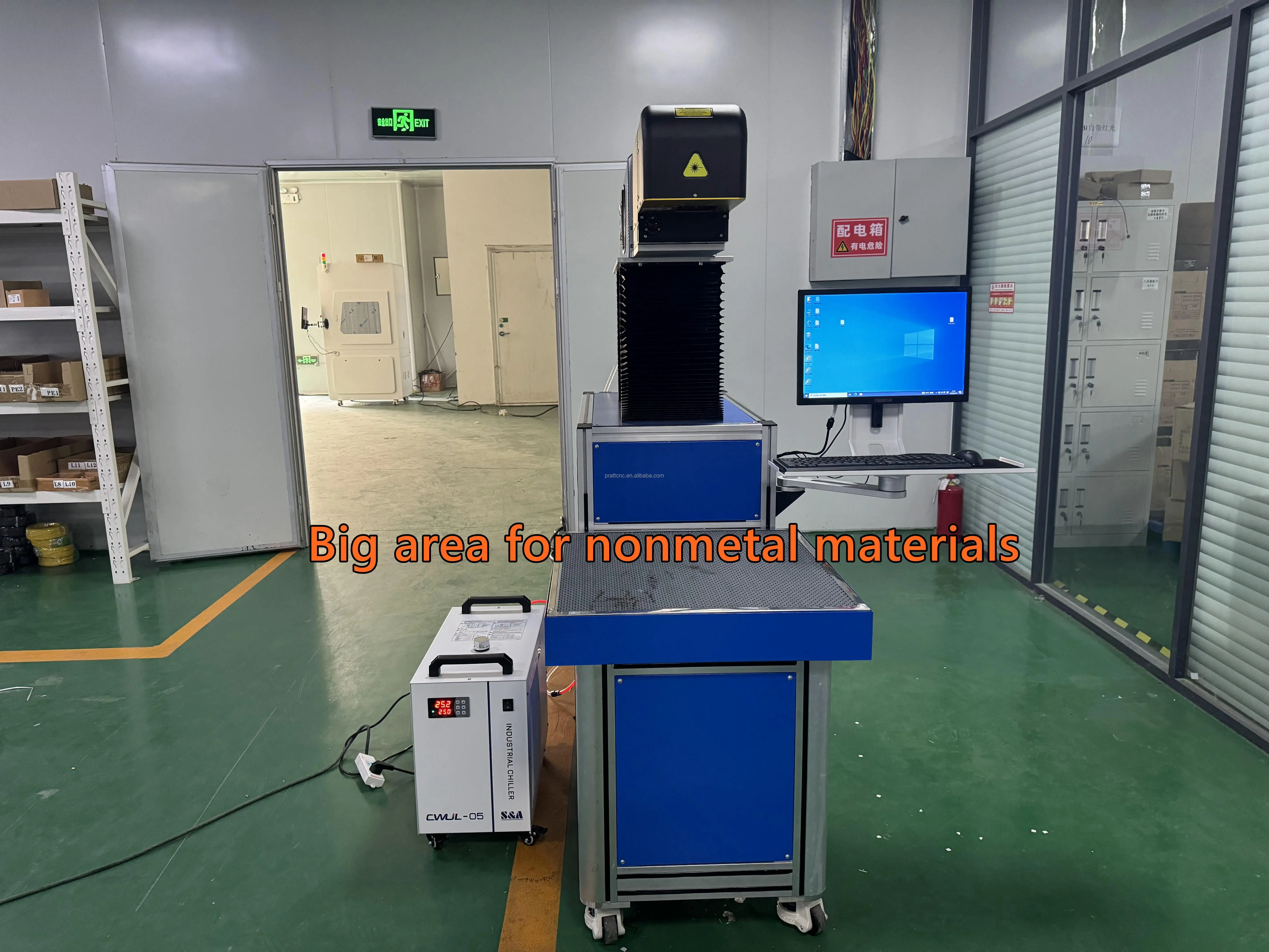 Pratt CNC galvo head 100 watt 3d feeltek full function f20 laser marking machine co2 laser marker large format for plastic wood