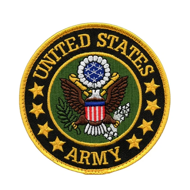 
custom military iron on patches for clothing army embroidery patch 