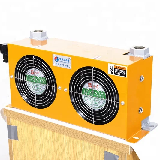 Small air heat exchanger hydraulic oil cooler for hydraulic power pack cooling