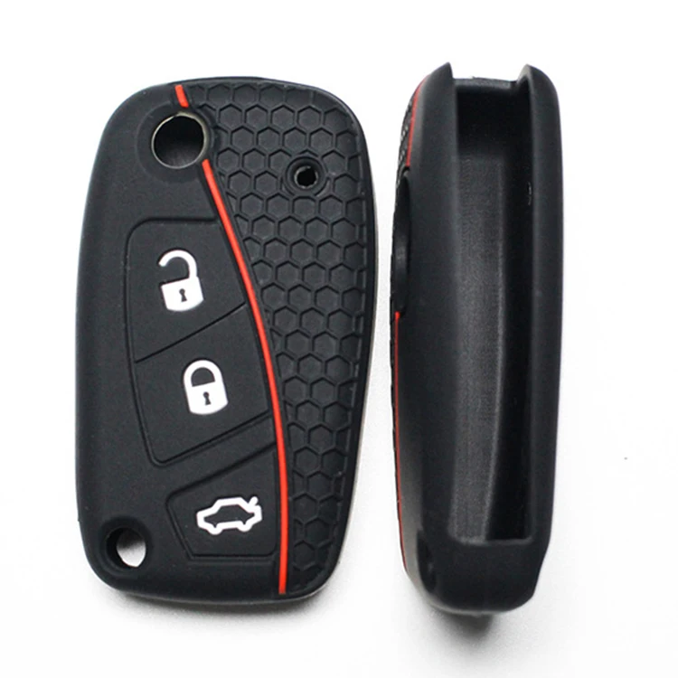 2024 new Silicone Protective Car Key Fob Cover Pouch Case Keychain Compatible Auto Accessories For Fiat Panda