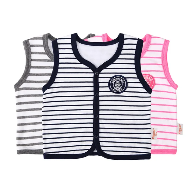 
12B Autumn Winter Thicken Girl Children Outwear Outdoor Zipper Baby Vests  (1600109436936)