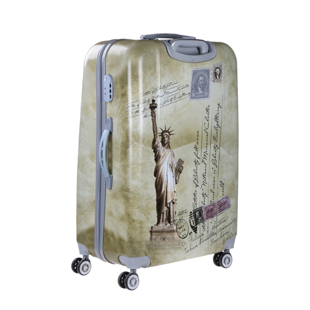 Китайский поставщик, 3 шт., чемоданы на колесиках из поликарбоната, наборы чемоданов с 4 спиннером, 360 градусов, Whe