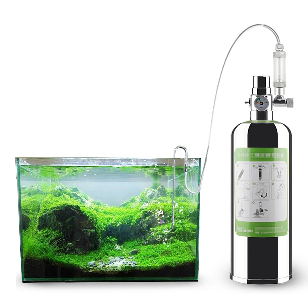 304 Stainless Steel Safe explosion-proof Aquatic tank carbon dioxide cylinder suit fish tank DIY CO2 gas cylinder CO2 Generators